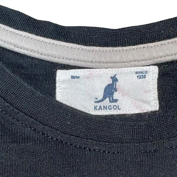 Kangol T-Shirt Mens Medium United Kingdom Kangaroo 1938 New York Cotton Black - Picture 7 of 13